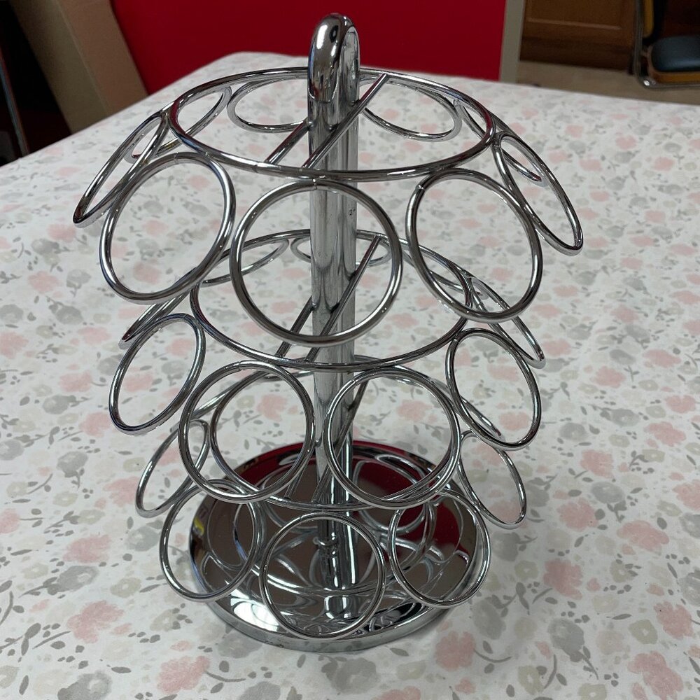 K-Cup Holder - Spinning - Chrome Color Finish - Holds 27 cups